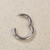 14K White Gold Septum Clicker Hoops Nose Hoop, Lip Piercing Hinged Ring - Body Jewellery  - 1pc each order