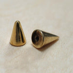 14K Solid Gold Spike Vertical Labret Stud Lip Piercing Curved Barbell - Gold Body Jewellery for Eyebrows and Ear Piercings- 1pc Each Order