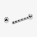 Industrial Piercing 14K White Gold Barbell Earring, Forward Helix Stud, Scaffold Bar