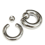 Implant Grade Titanium ASTM F-136 Ball Closure Ring BCR Septum Nose Piercing Jewelry, Captive Bead Hoops - Body Jewellery - 1pc