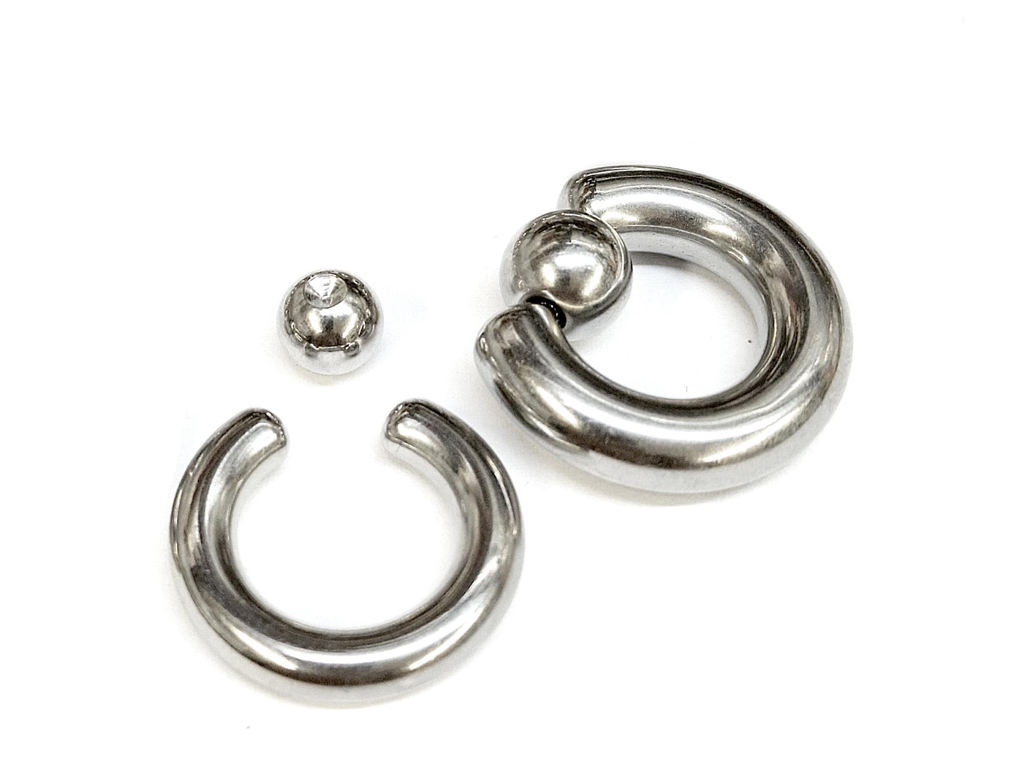 Implant Grade Titanium ASTM F-136 Ball Closure Ring BCR Septum Nose Piercing Jewelry, Captive Bead Hoops - Body Jewellery - 1pc