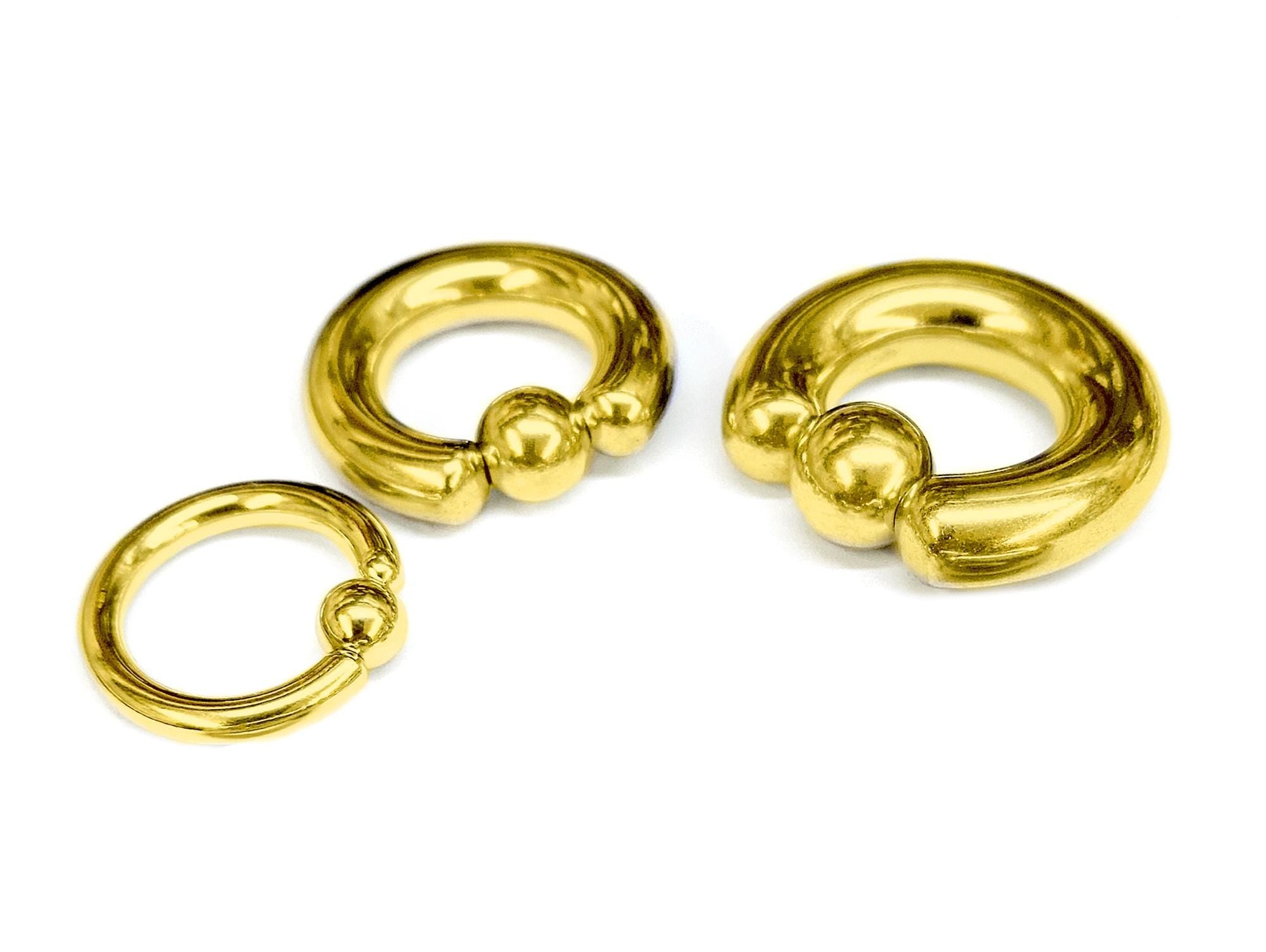 Titanium ASTM F136 / 316L Ball Closure PA Ring BCR Septum Nose Piercing, Captive Bead Hoops - Handmade Body Jewellery - 1pc each order