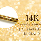 14K Gold Double Flared Plug Ear Lobe Stretchers, Ear Tunnel Body Jewellery - 1pc each order