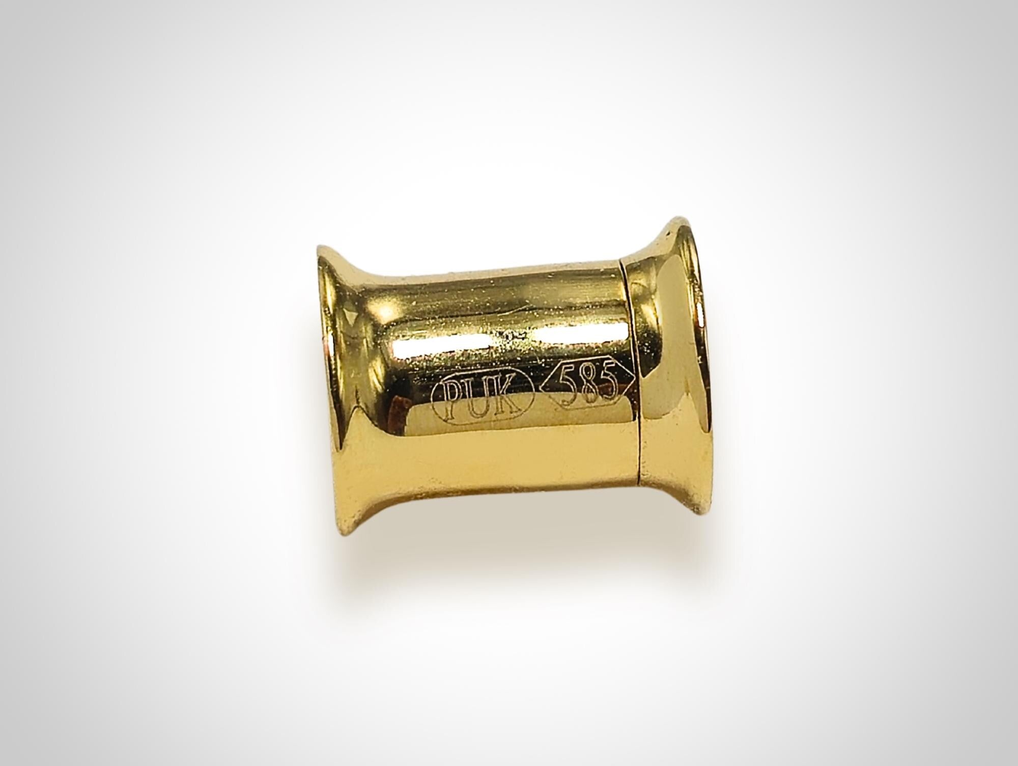 14K Gold Double Flared Plug Ear Lobe Stretchers, Ear Tunnel Body Jewellery - 1pc each order
