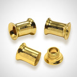 14K Gold Double Flared Plug Ear Lobe Stretchers, Ear Tunnel Body Jewellery - 1pc each order