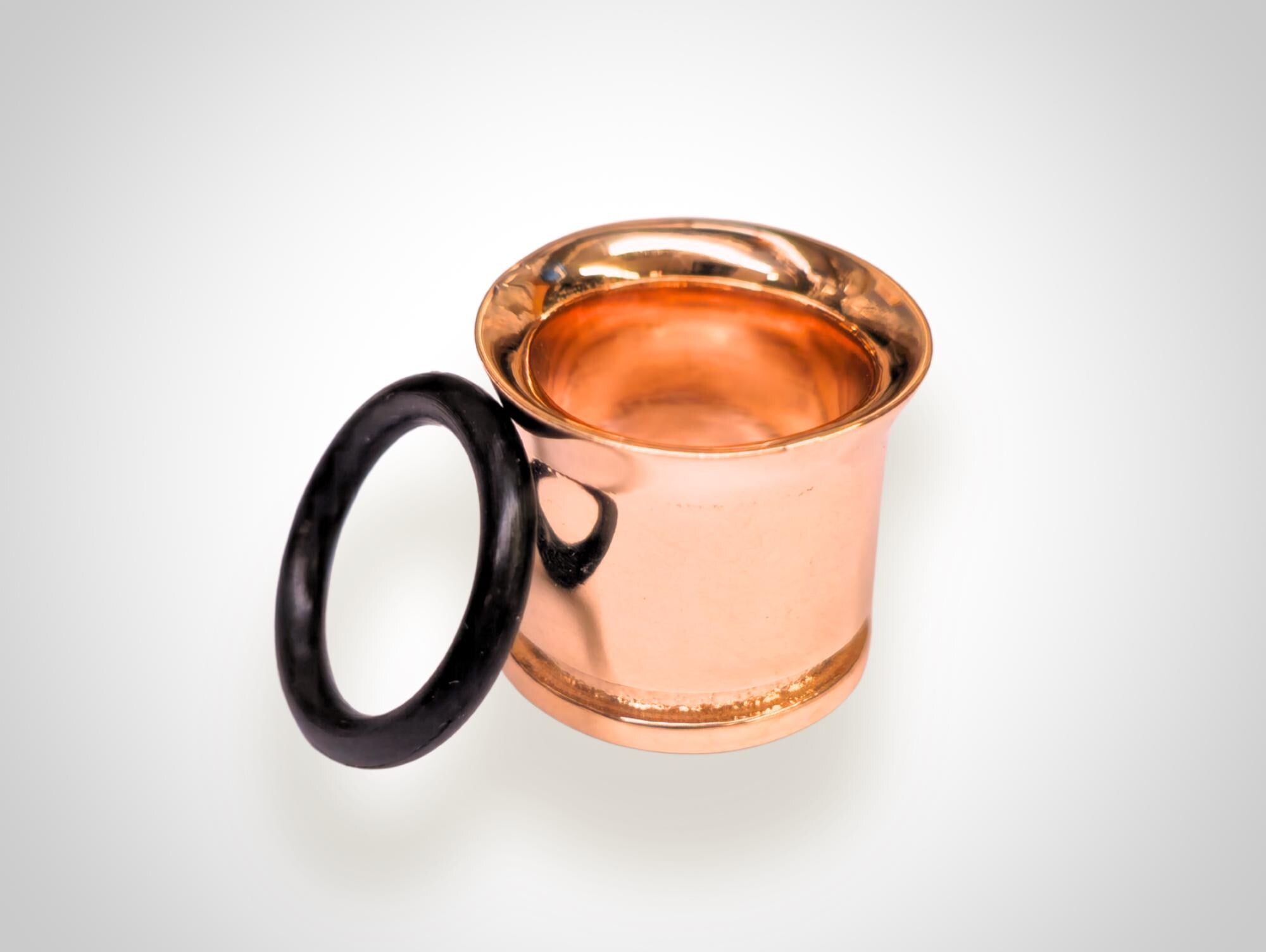 14K Rose Gold Single Flared Plugs Ear stretching Tunnel Body Jewellery - 1pc each order