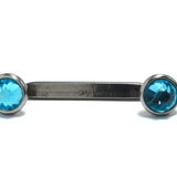 Titanium Surface Barbell Dermal Staple Piercing 14G Body Jewellery with Gem Crystals