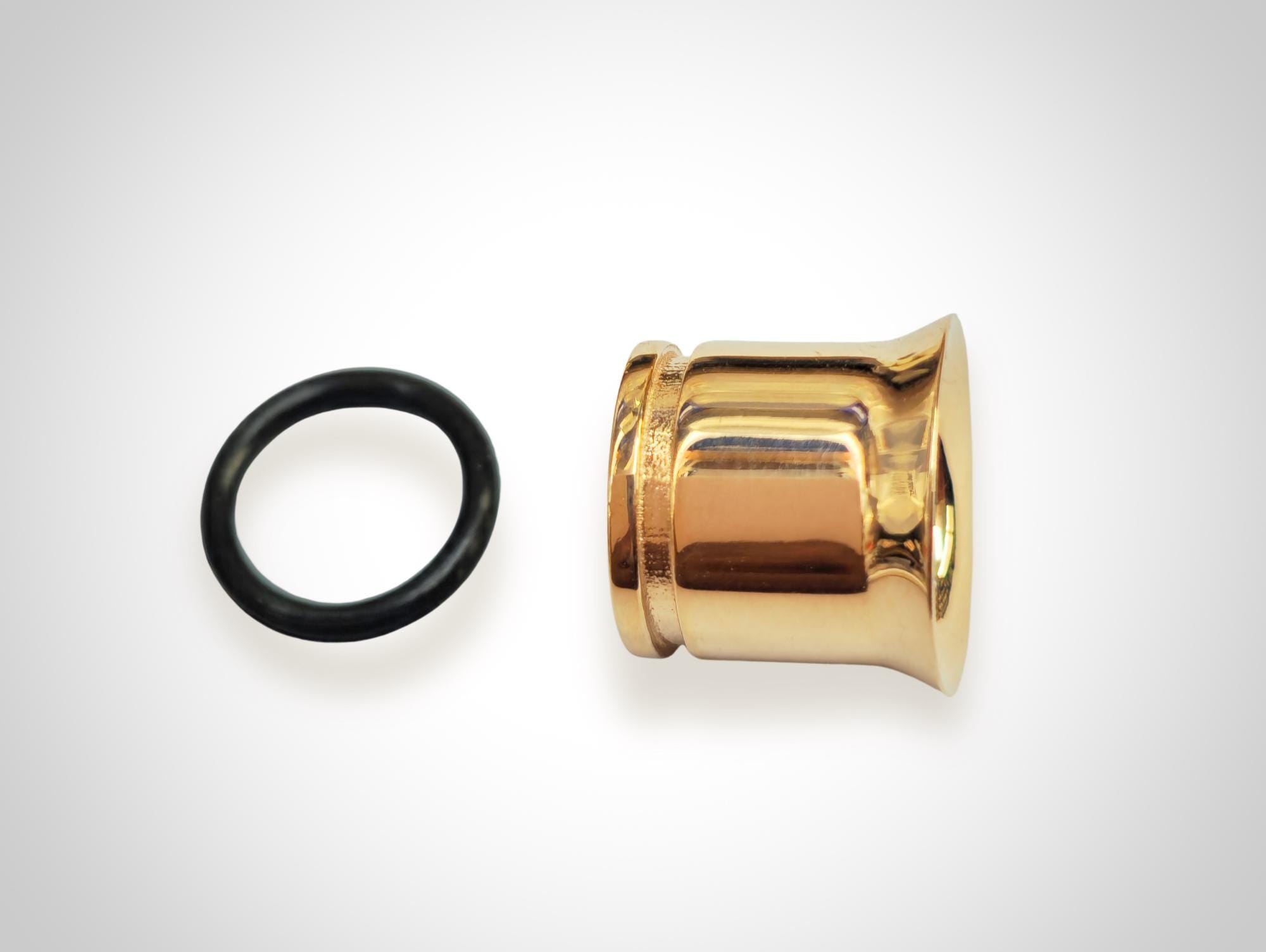 14K Gold Single Flared Plug Ear stretching kit, Ear Tunnel Body Jewellery - 1pc each order