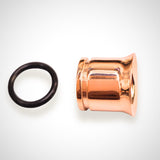 14K Rose Gold Single Flared Plugs Ear stretching Tunnel Body Jewellery - 1pc each order