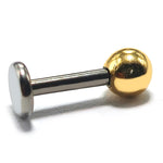 Titanium Labret Studs Combined with 14K Solid Gold Balls Body Jewellery Lip Piercing Jewelry Sold as a single unit