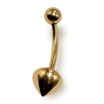 14K Gold Round Cone Eyebrow Jewellery 16G Body Piercing Curved Barbell combination of custom size ball end - 1pc each order