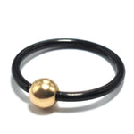 Titanium Nipple ring, Septum Nose Jewellery, Lip piercing Combined with 14K Solid Gold Balls Body Jewellery Sold as a single unit