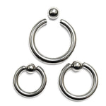 Titanium Captive Bead Ring: Body Piercing Jewelry - Septum, Lip, Ear