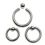 Titanium Captive Bead Ring: Body Piercing Jewelry - Septum, Lip, Ear