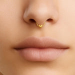 14K Gold 16G Clicker Hoops, Dainty Heart Piercing for Nose Septum, Daith Ring, Helix, Conch Body Jewellery - Sold Individually