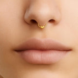 14K Gold 16G Clicker Hoops, Dainty Heart Piercing for Nose Septum, Daith Ring, Helix, Conch Body Jewellery - Sold Individually