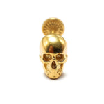 14K Gold Skull Head Labret Stud Lip Piercing Philtrum, Tragus, Helix, Cartilage 16G Body Jewellery Internally Threaded