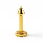 14K Gold Unique Spike/Cone Labret Stud Lip Piercing, Tragus, Helix, Cartilage 16G Body Jewellery Internally Threaded