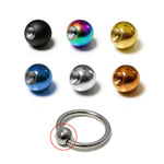 Titanium Dimple Ball: Loose Ball Captive Bead Rings Body Jewelry, 2pcs