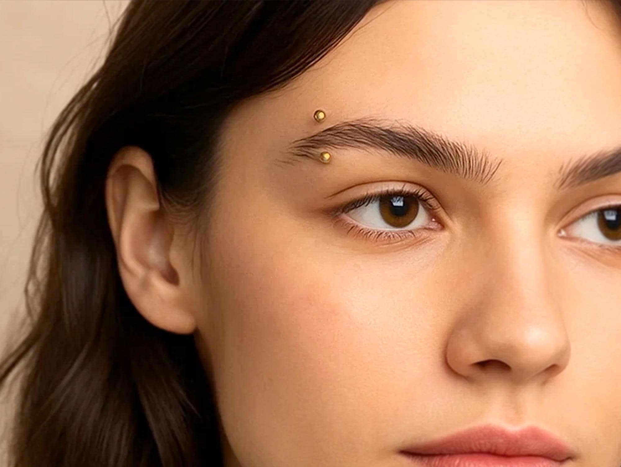 14k gold Curved Barbell Piercing with Gemstones: Internally Threaded 14g, 16g Body Jewellery