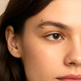14k gold Curved Barbell Piercing with Gemstones: Internally Threaded 14g, 16g Body Jewellery