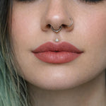 14K Gold Opal Labret Stud – Internally Threaded Body Piercing