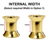 Solid Gold 14K Double Plug Ear Tunnels, Ear stretching gauges with Gemstones - 12g-24mm Sold Individually