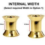 Solid Gold 14K Double Plug Ear Tunnels, Ear stretching gauges with Gemstones - 12g-24mm Sold Individually