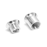 Ear stretching silver double plug gauges gold, rose gold plating 12g-14mm - (1 piece)
