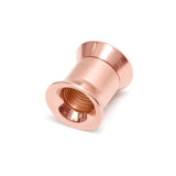 Ear stretching silver double plug gauges gold, rose gold plating 12g-14mm - (1 piece)