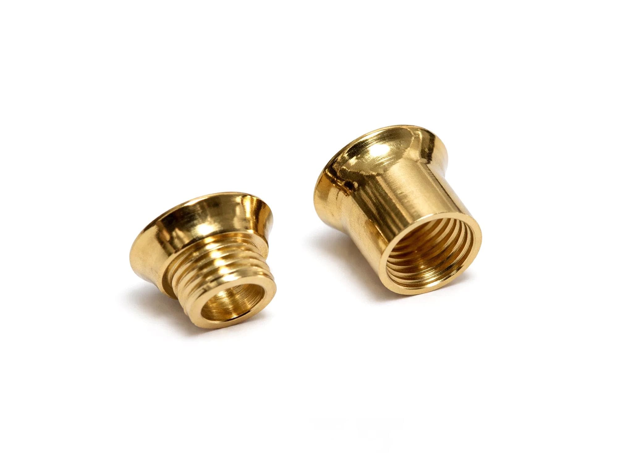 Ear stretching silver double plug gauges gold, rose gold plating 12g-14mm - (1 piece)