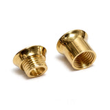 Ear stretching silver double plug gauges gold, rose gold plating 12g-14mm - (1 piece)