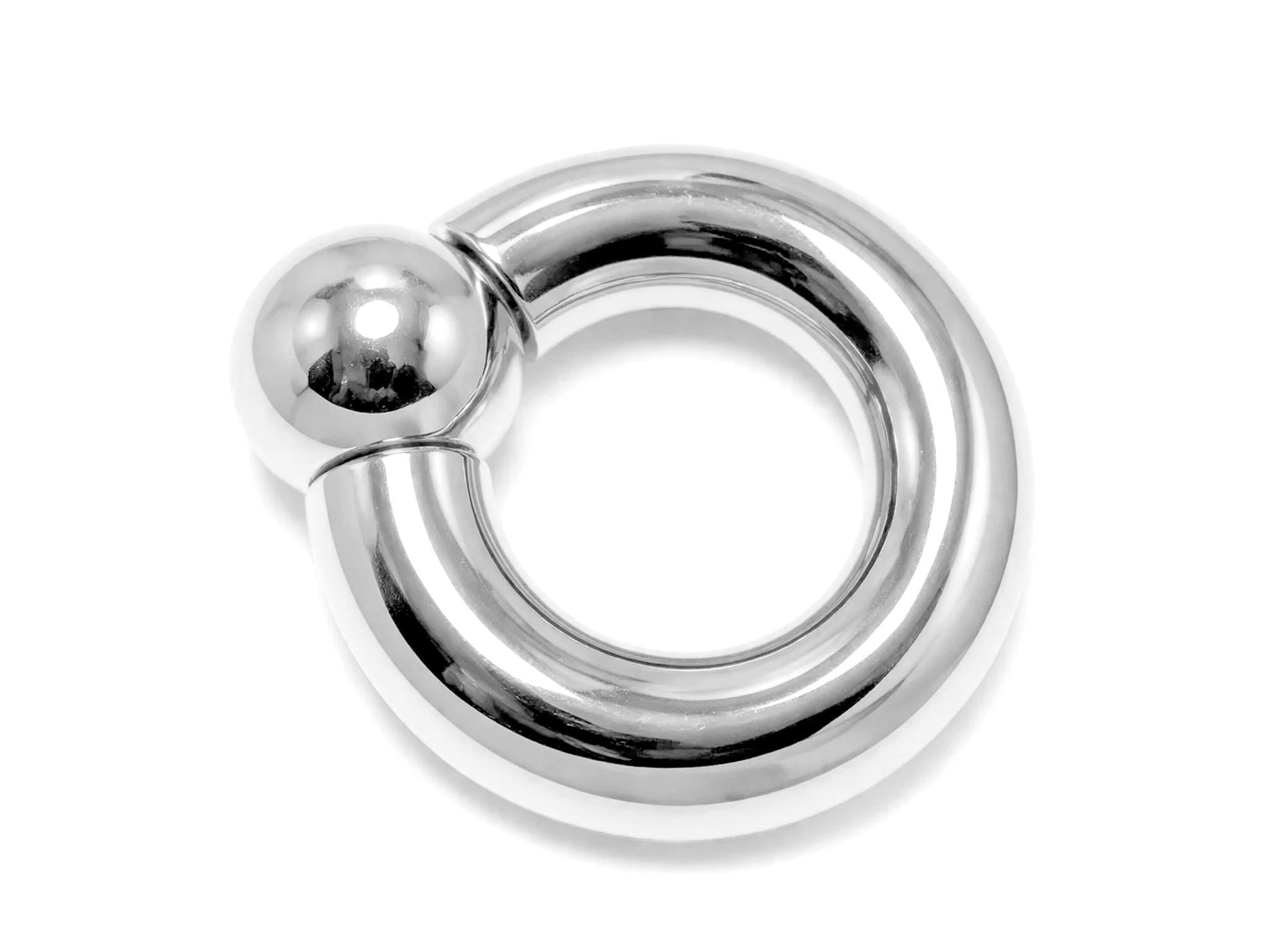 Sterling Silver Captive Bead Ring Screw Ball: Prince Albert Piercing Jewelry