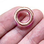 14K Rose Gold Septum Clicker: Big Gauge Hinged Nose Ring, Ear hoops (12G-2G)