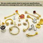 14K White Gold Septum Clicker: Big Gauge Hinged Nose Ring, Ear hoops (12G-2G)