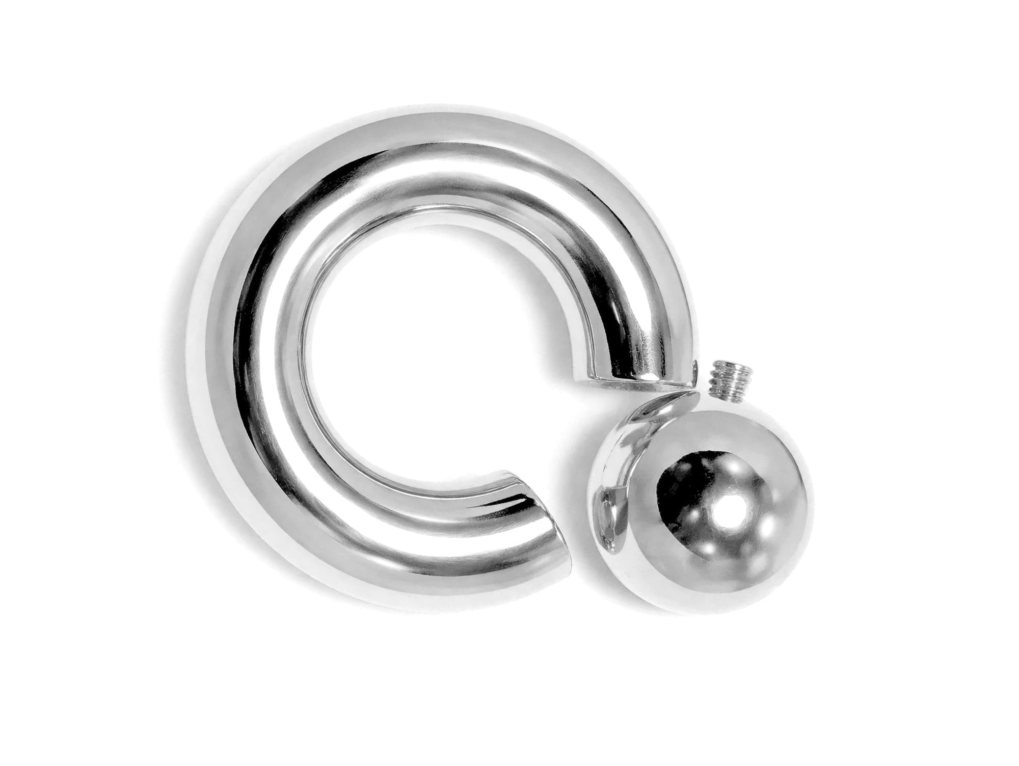 Sterling Silver Captive Bead Ring Screw Ball: Prince Albert Piercing Jewelry