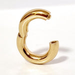 14K Gold Septum Clicker: Big Gauge Hinged Nose Ring, Ear hoops (12G-2G)
