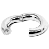 14K White Gold Septum Clicker: Big Gauge Hinged Nose Ring, Ear hoops (12G-2G)