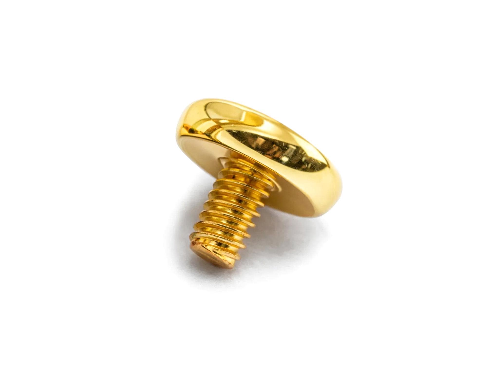 14K Gold Flat top cylinder: Internally Threaded Piercing Replacement Part
