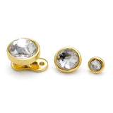 18K Gold 16G Micro Dermal Anchor Skin Jewelry Implant with Flat Gem Stones - Internally threaded