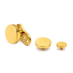 18K Gold 16G Micro Dermal Anchor Piercing Implant with Flat Cylinder Top - Internally threaded