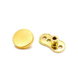 18K Gold 16G Micro Dermal Anchor Piercing Implant with Flat Cylinder Top - Internally threaded