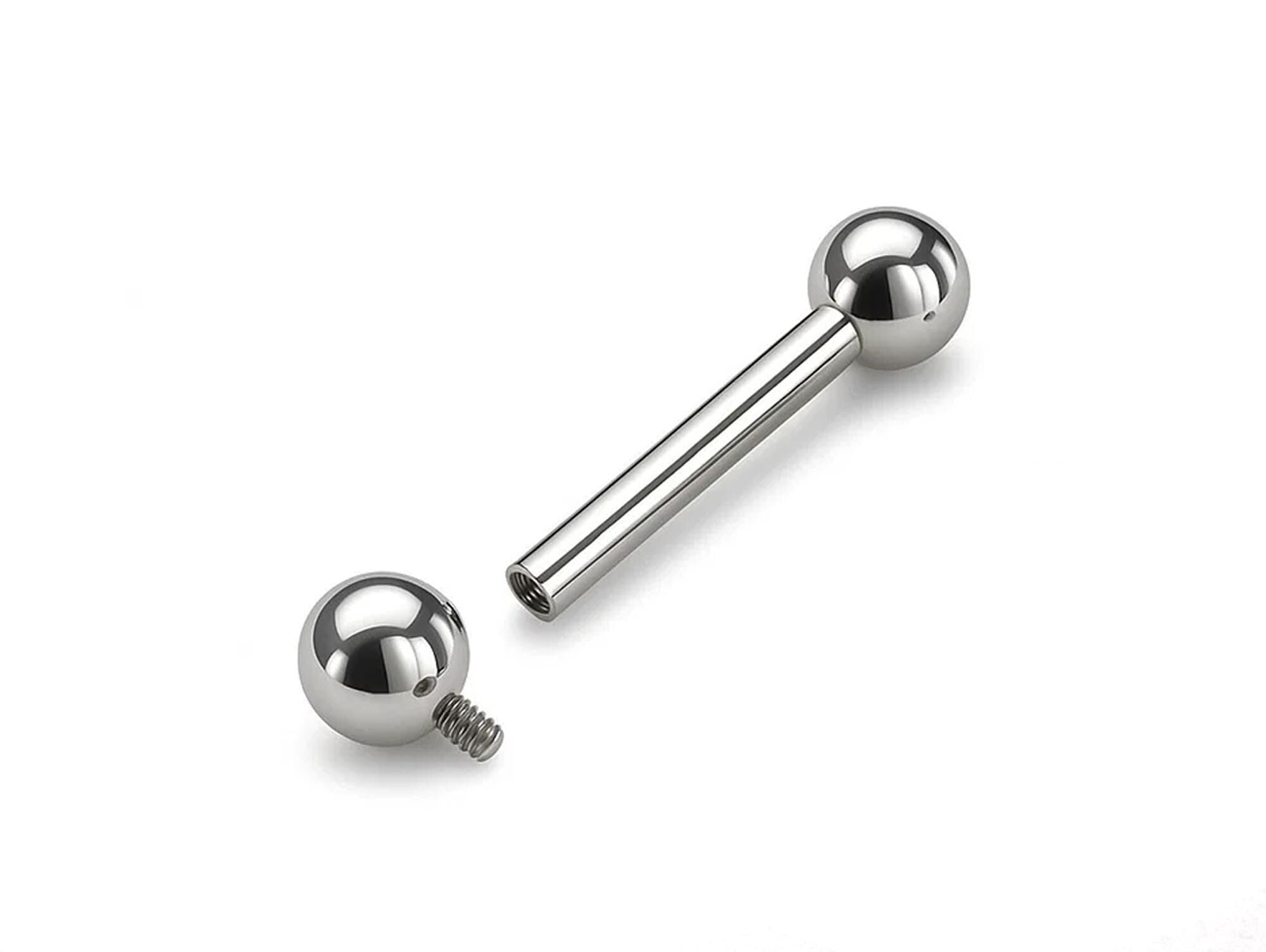 Tongue Barbell Big gauges: Internally Threaded 16g to 0G Body Piercing Jewelry