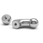 Titanium Prince Albert Piercing Big gauges Curve Barbells: Internally Threaded 12G-0G