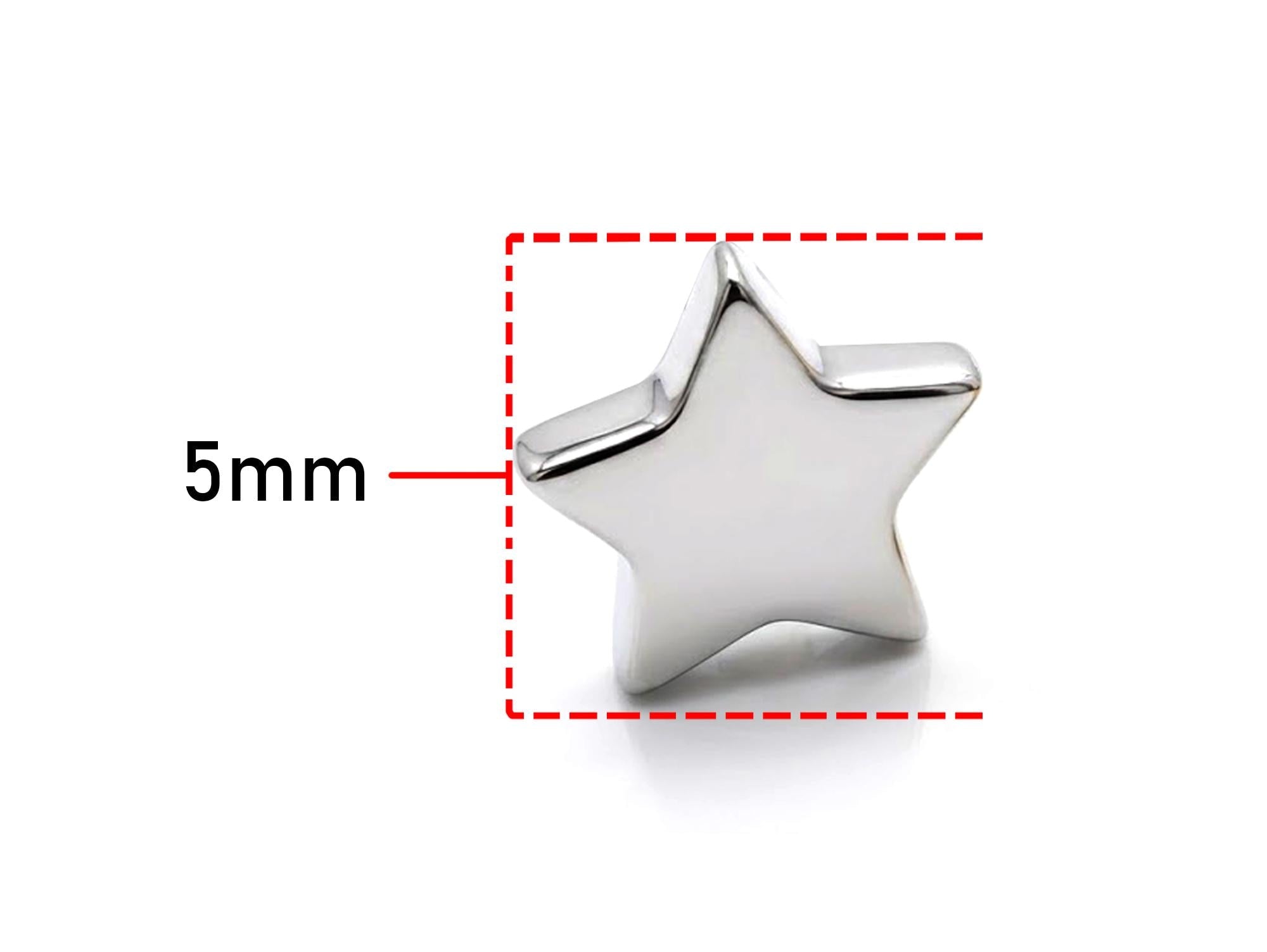 14K Gold Piercing Tragus Earring Star design 16G Labret Jewellery Cartilage piercing