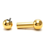 Gold Tongue Barbell Big gauges: Internally Threaded 16g to 0G Body Piercing Jewelry