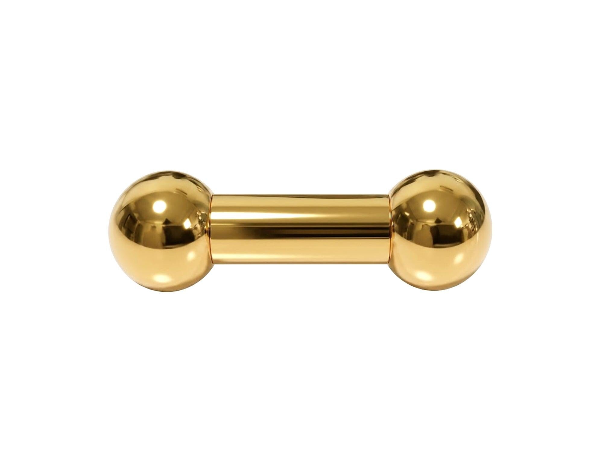 Gold Tongue Barbell Big gauges: Internally Threaded 16g to 0G Body Piercing Jewelry