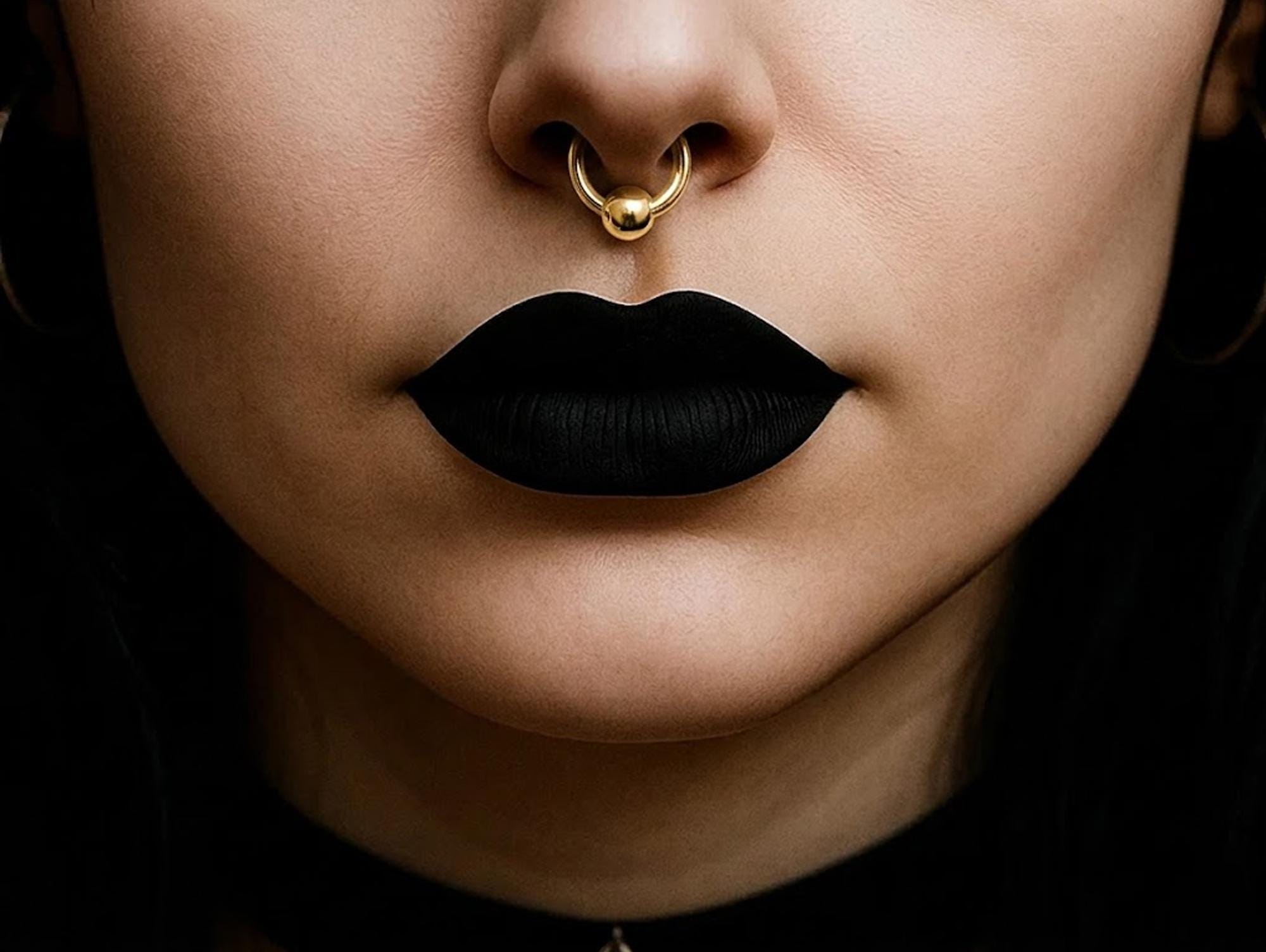 Titanium Gold Captive Bead Ring: Body Piercing Jewelry - Septum, Lip, Ear