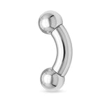 Titanium Prince Albert Piercing Big gauges Curve Barbells: Internally Threaded 12G-0G