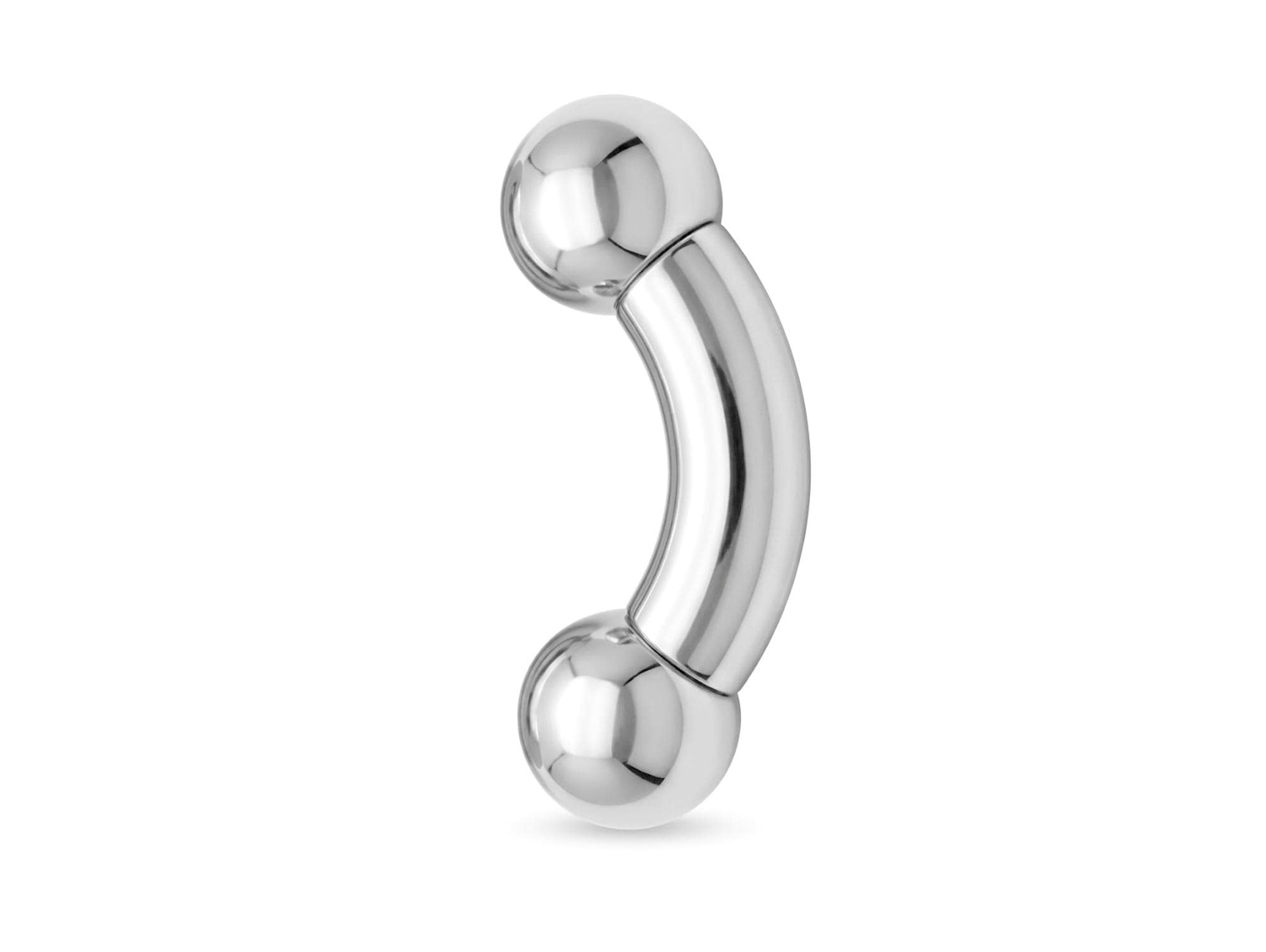 Titanium Prince Albert Piercing Big gauges Curve Barbells: Internally Threaded 12G-0G